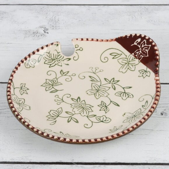 Temp-Tations Floral Lace Green 24 oz Soup Mug with Cover & Underplate - Picture 10 of 11